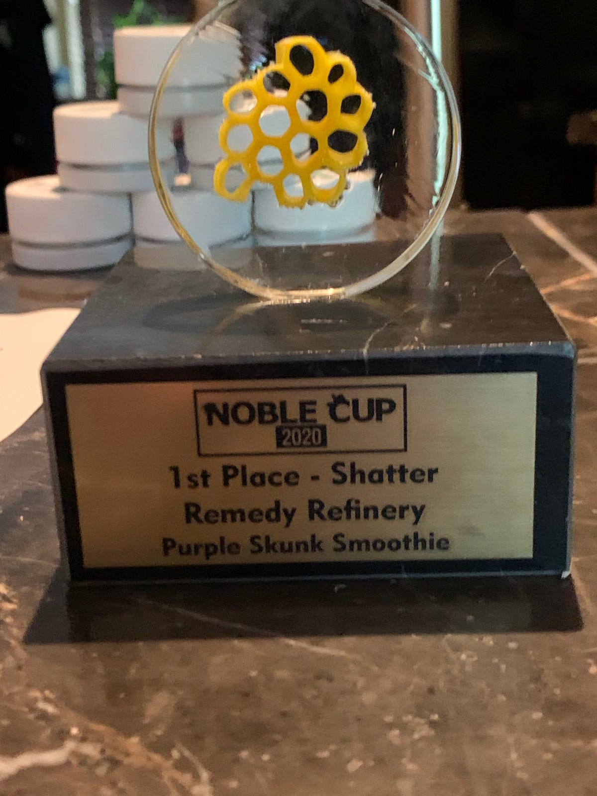 Remedy Refinery Award, Noble Cup 2020, Shatter Award